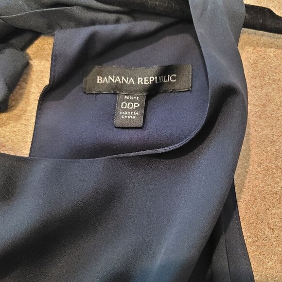 Banana Republic Dress Womens 00P Pleated Laser Cut Sleeveless - Picture 7 of 8